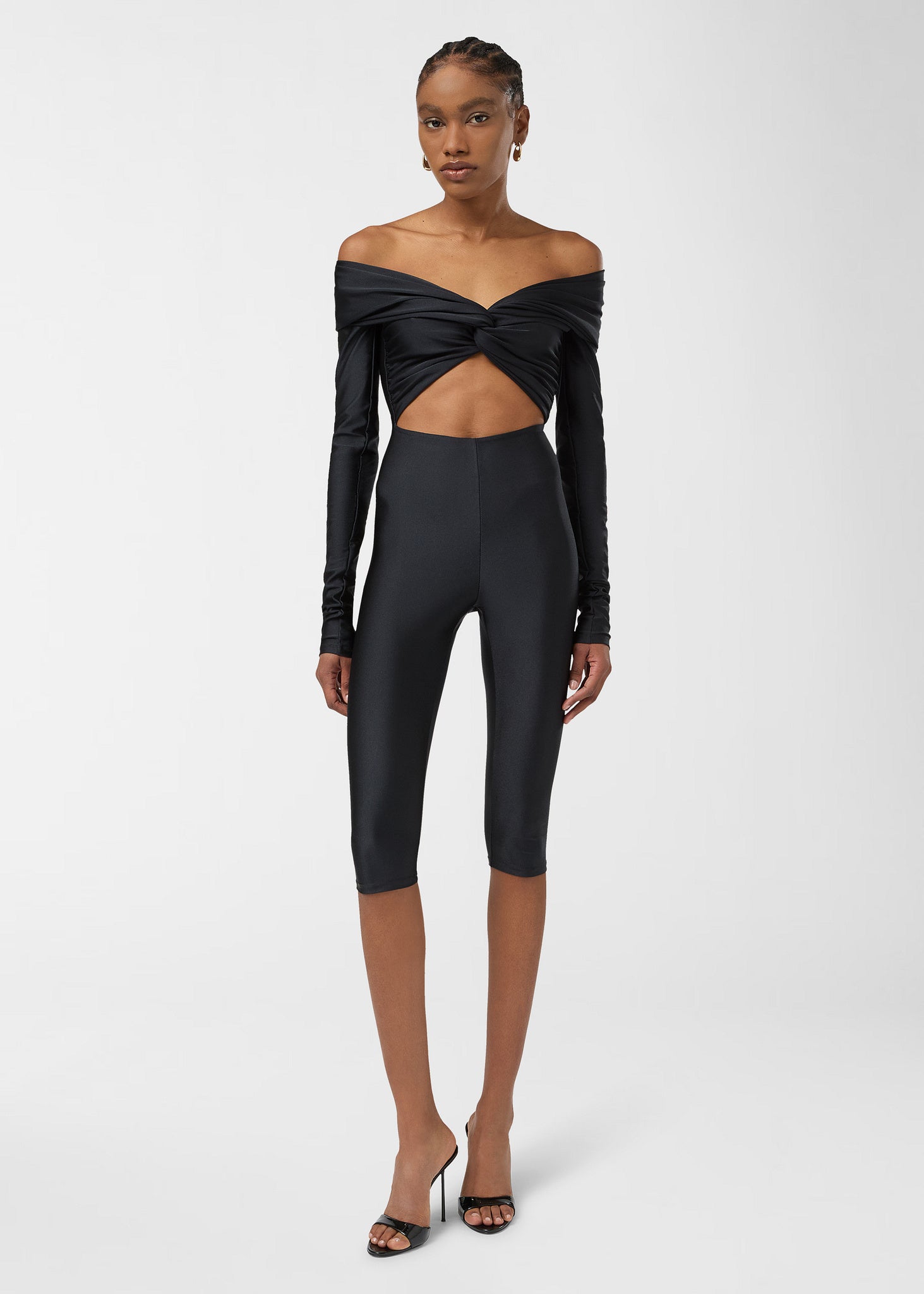 Off The Shoulder Capri Jumpsuit Kendall - The Andamane