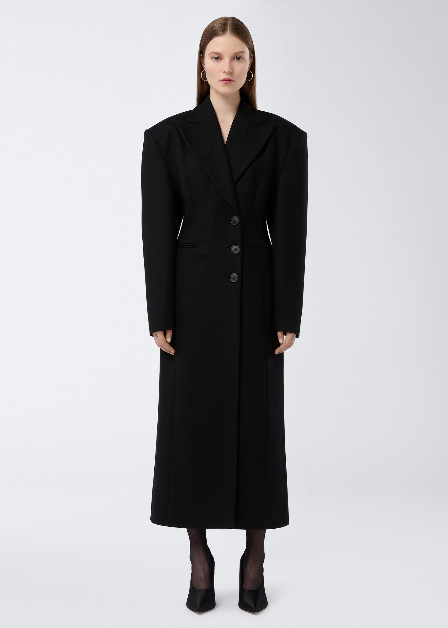 Hourglass Coat Black - The Andamane