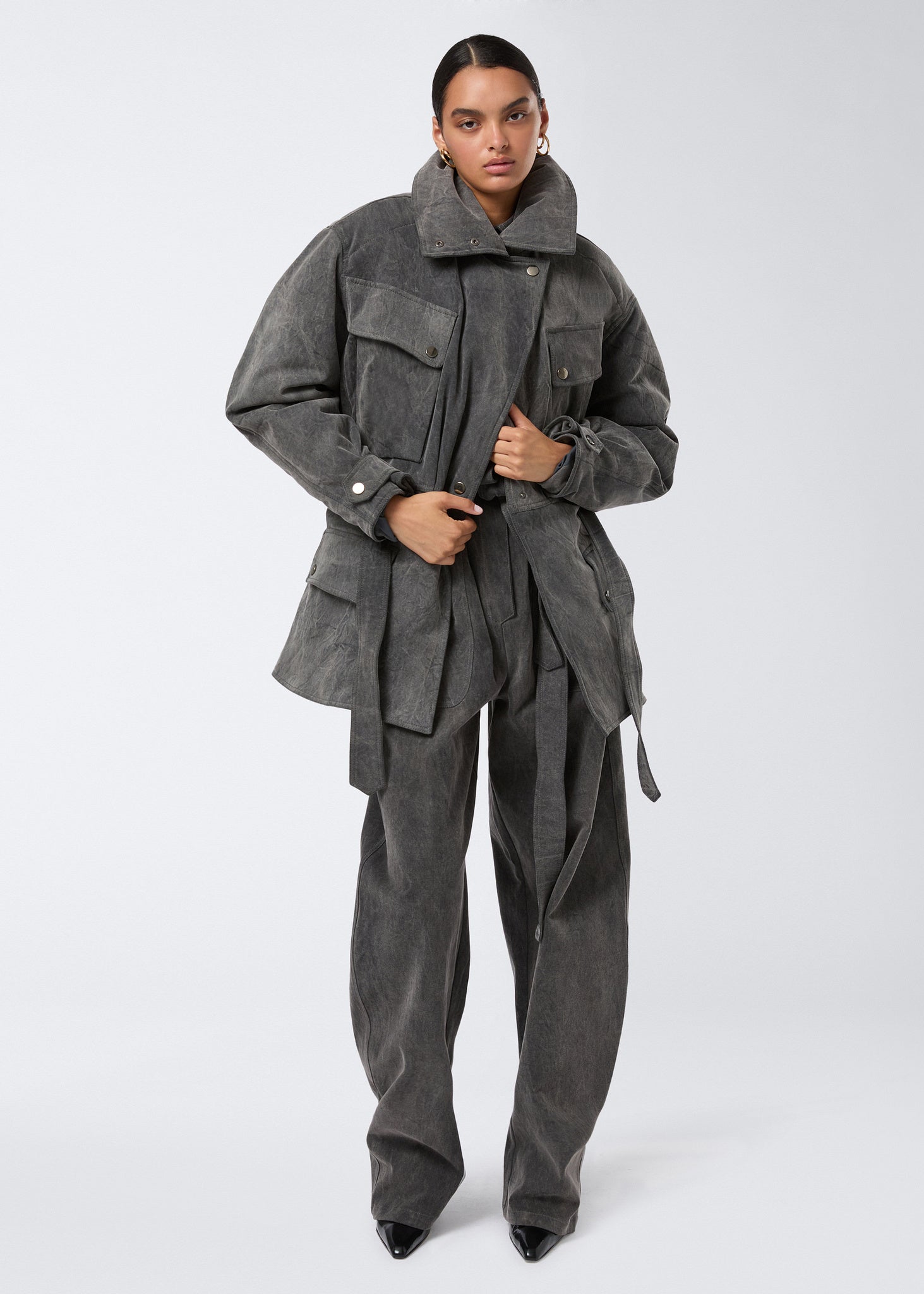 Oversized Cargo Jacket Ardesia - The Andamane