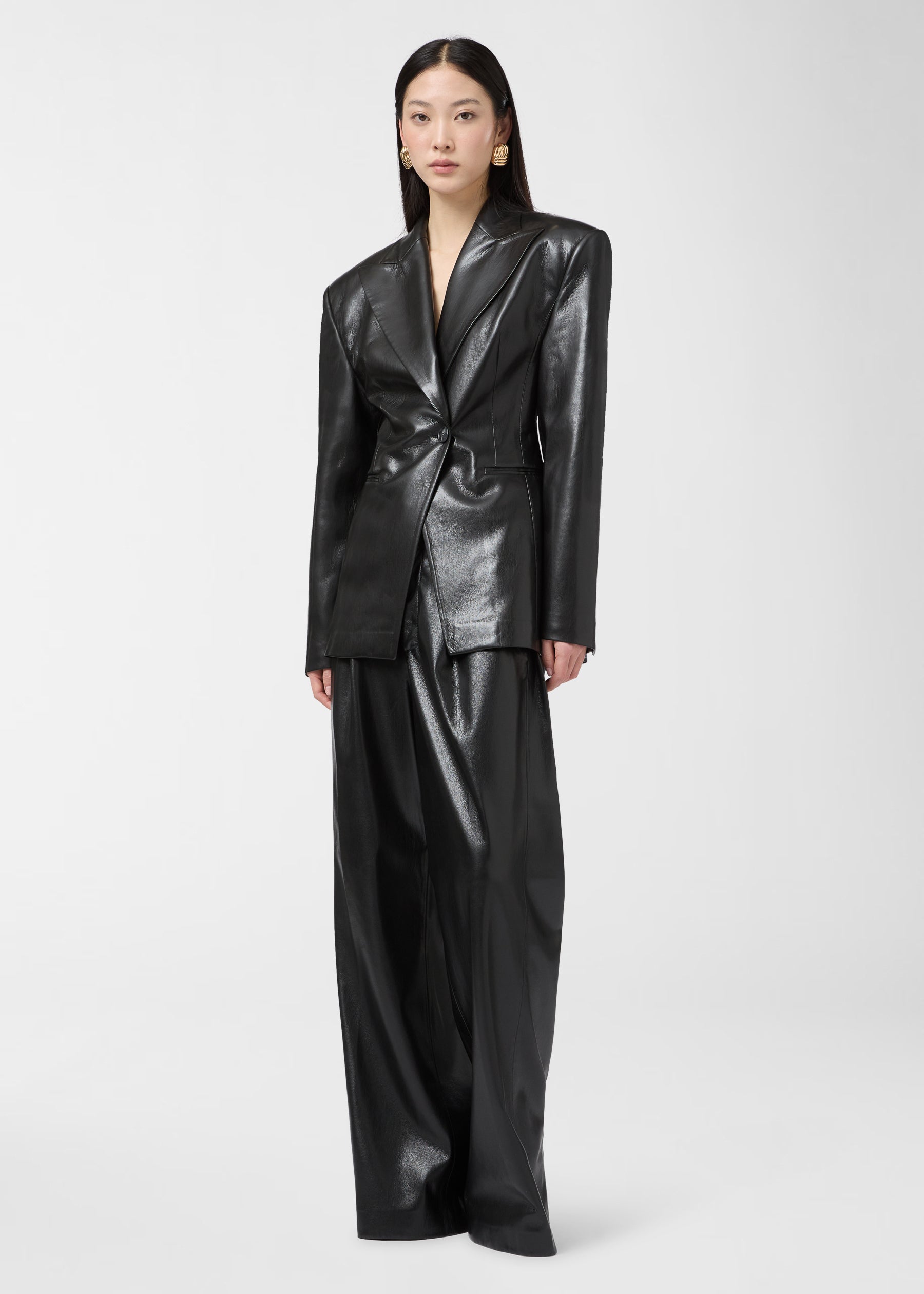 Ottavia Hourglass Blazer Black - The Andamane