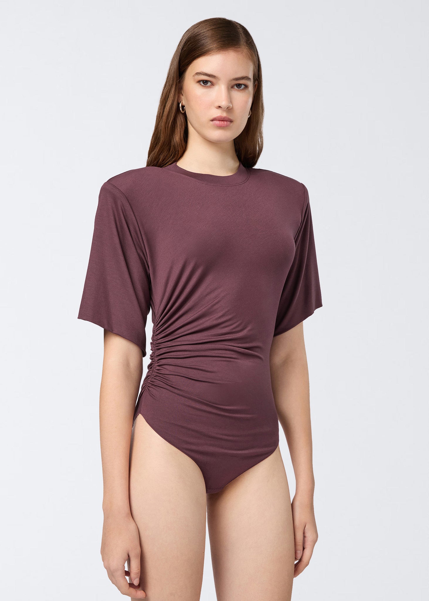 The Andamane - T shirt bodysuit aubergine