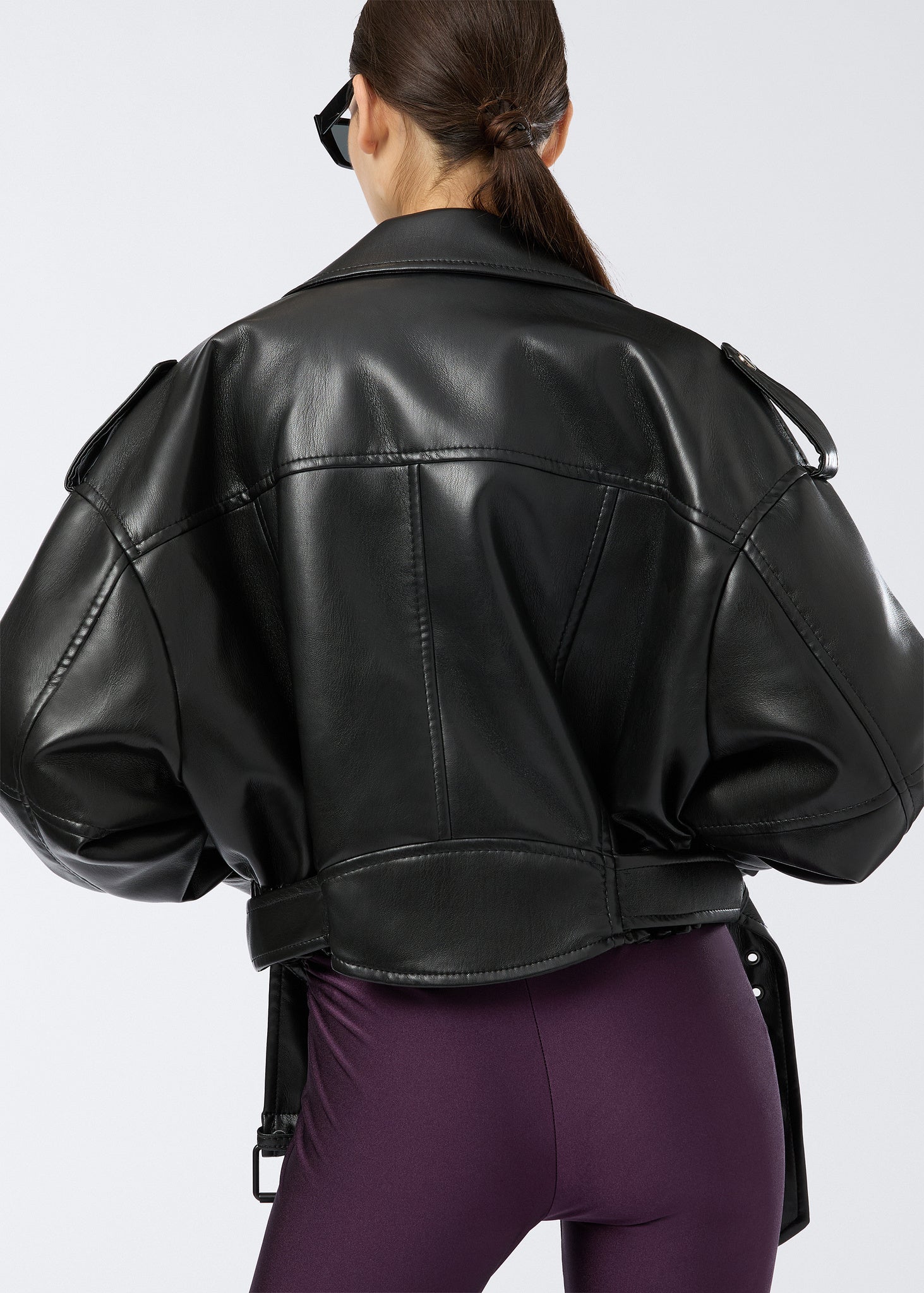 Nova Oversized Biker Jacket Black - The Andamane