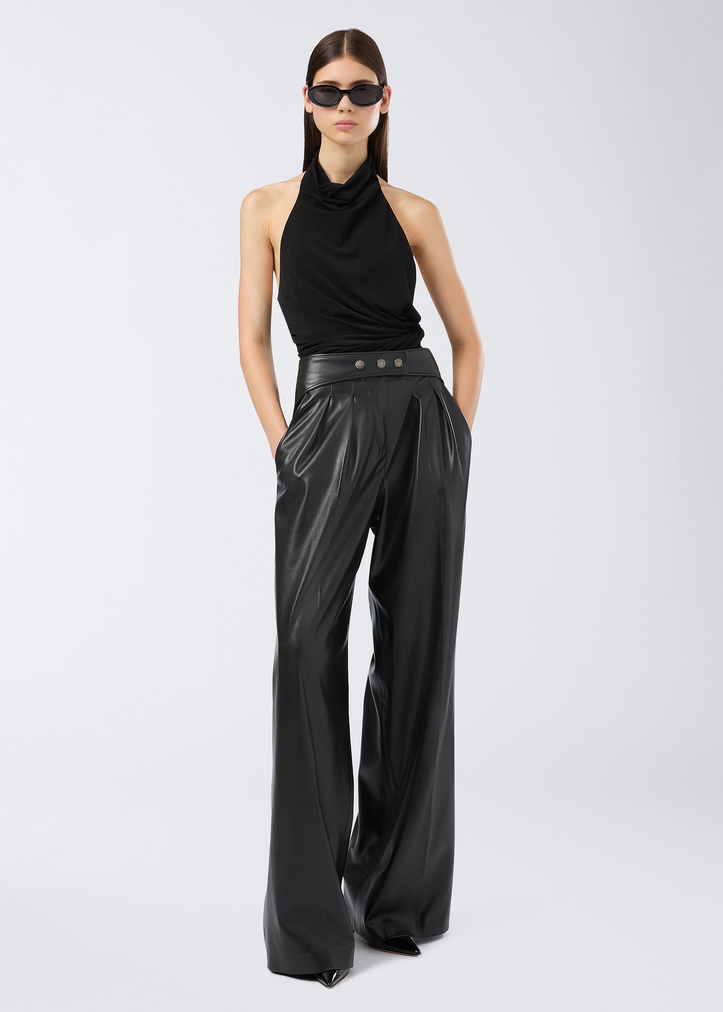 Stella Turtleneck Open Back Bodysuit Black - The Andamane