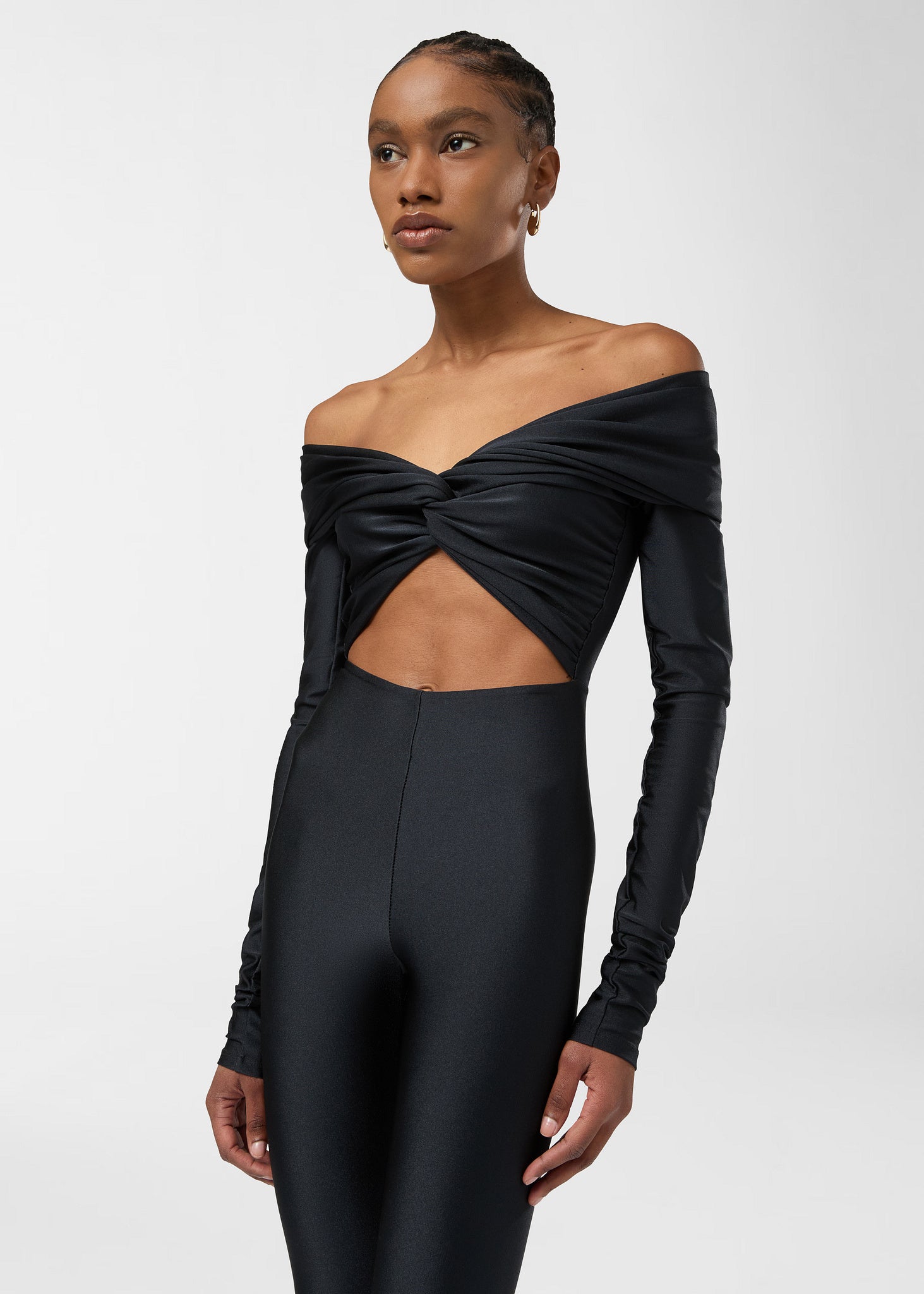 Off The Shoulder Capri Jumpsuit Kendall - The Andamane