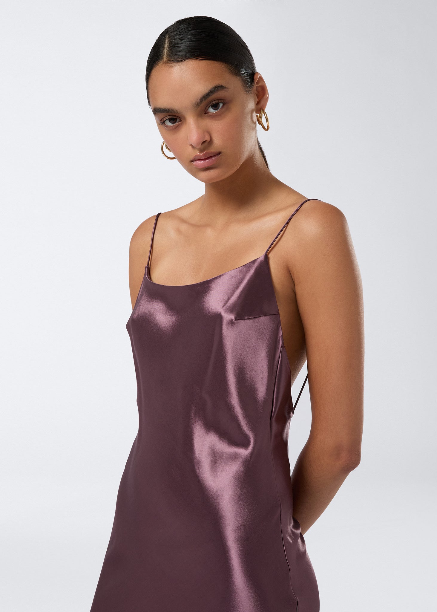 Backless slip maxi slip dress mauve - The Andamane Backless slip maxi slip dress mauve - The Andamane