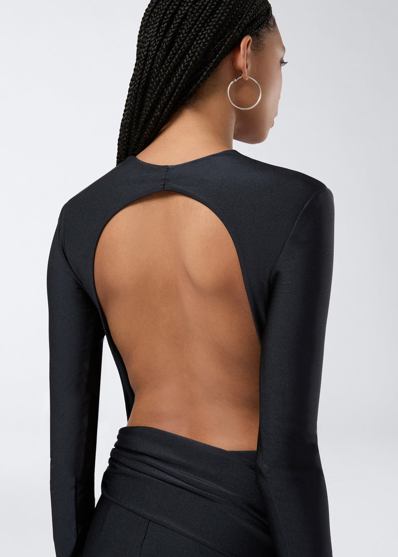 zelda backless dress Zelda Asymmetric Slinky Midi Dress / Cornflower Blue | MESHKI