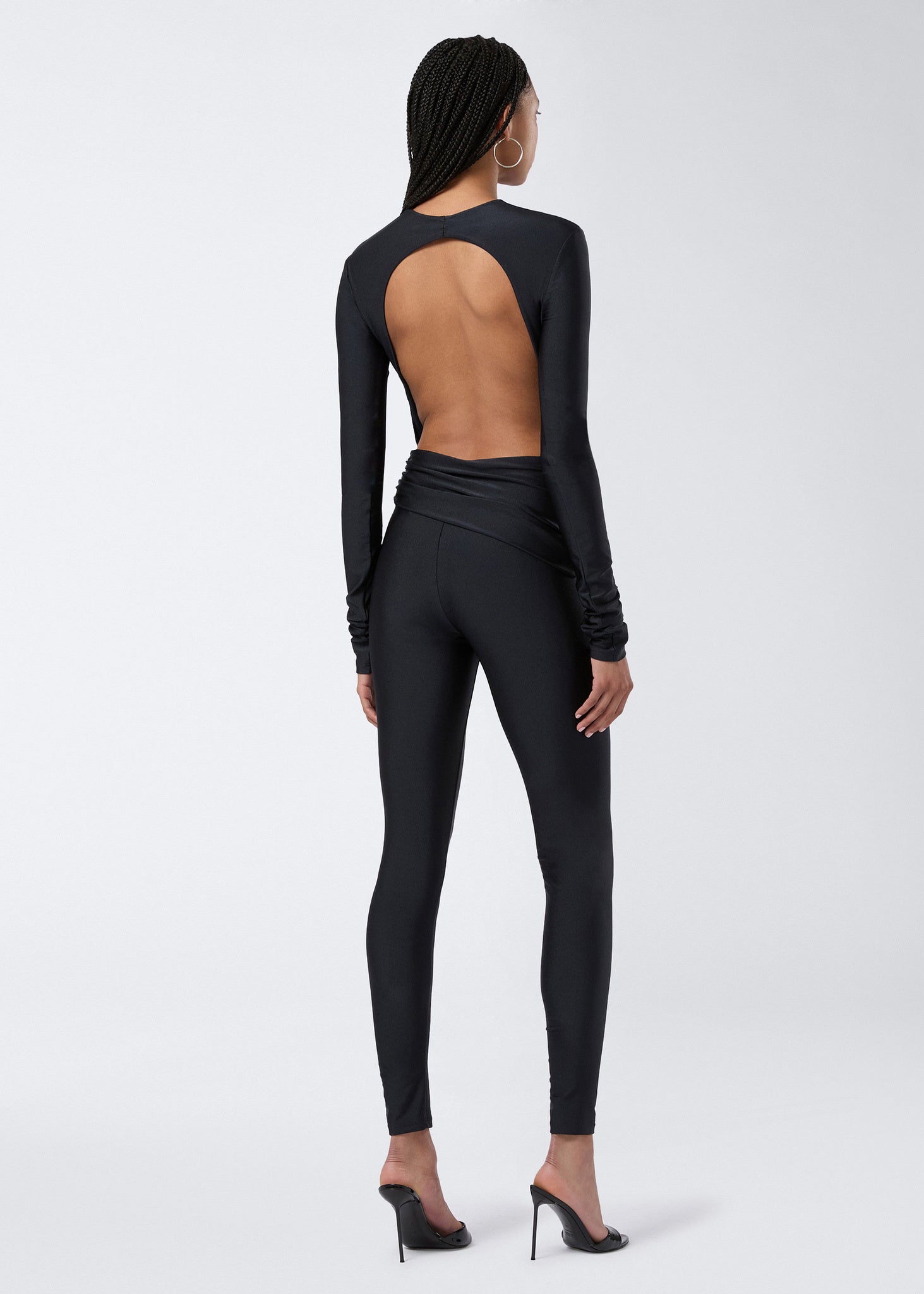 black open back jumpsuit​ - The Andamane