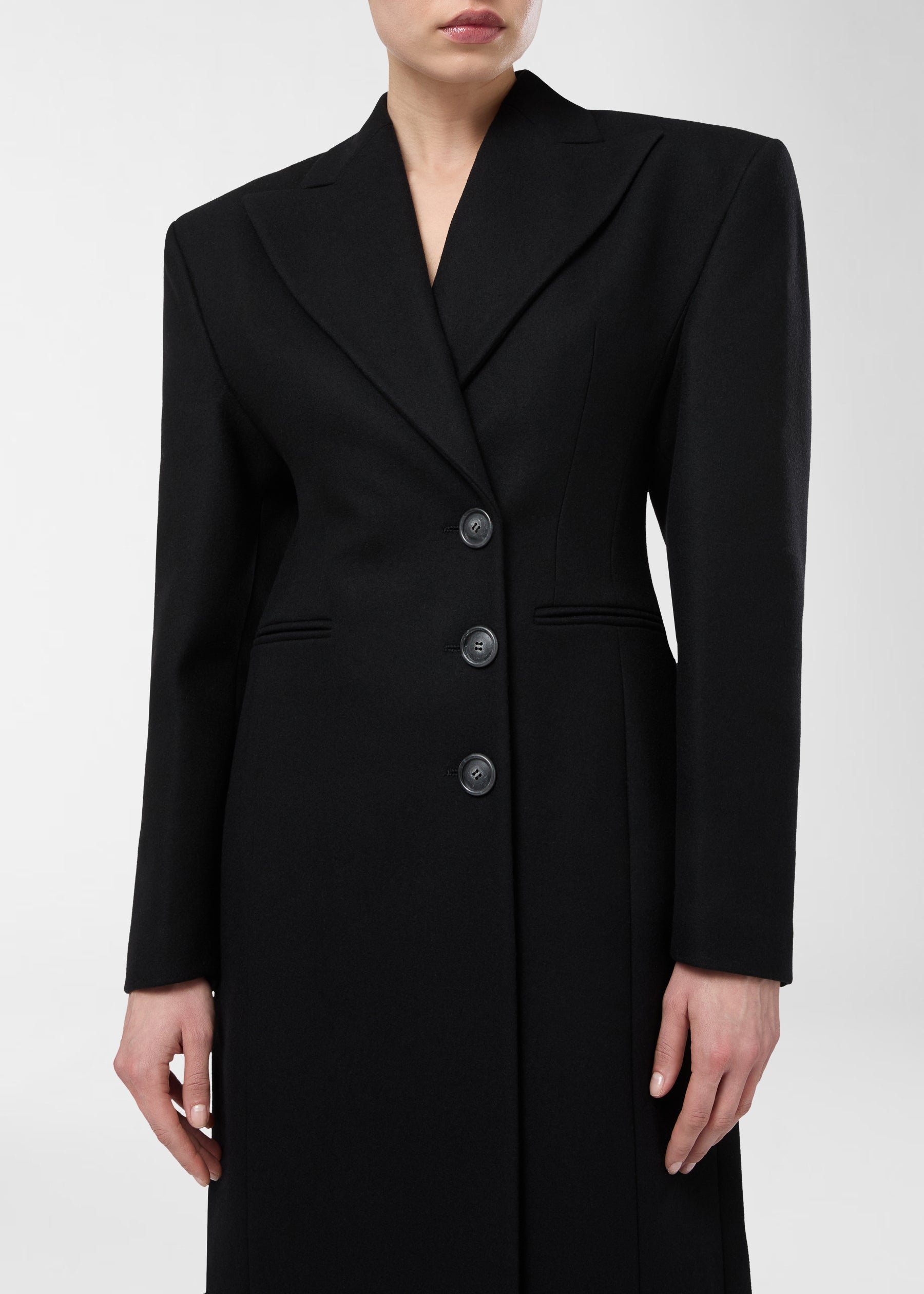 Hourglass Coat Black - The Andamane