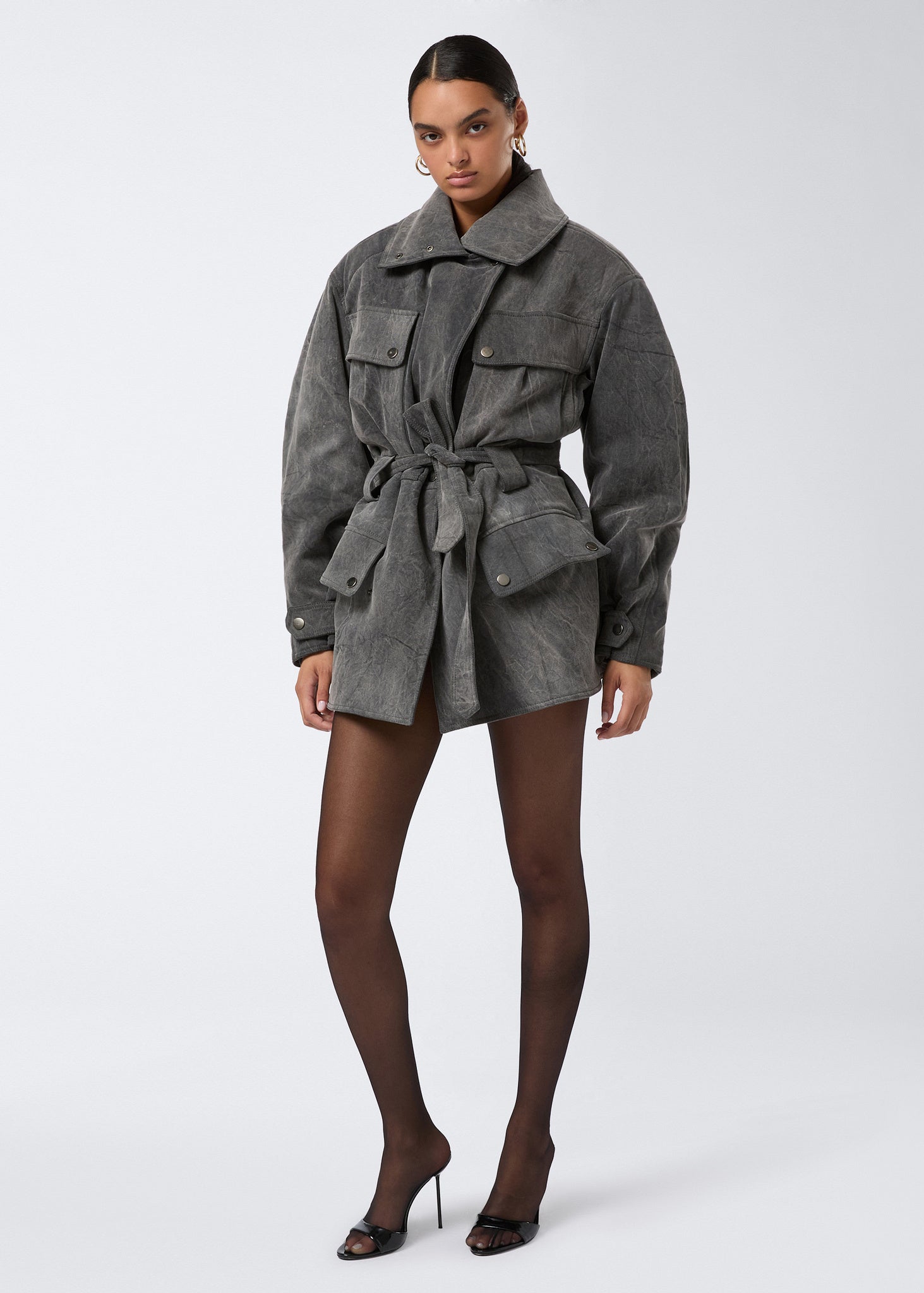 Oversized Cargo Jacket Ardesia - The Andamane