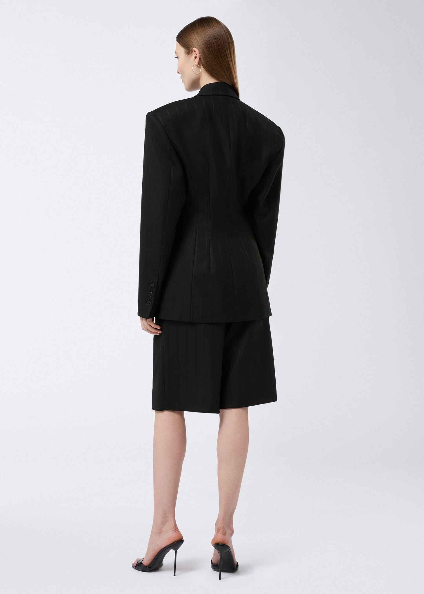 Tailored hourglass Blazer black - The Andamane