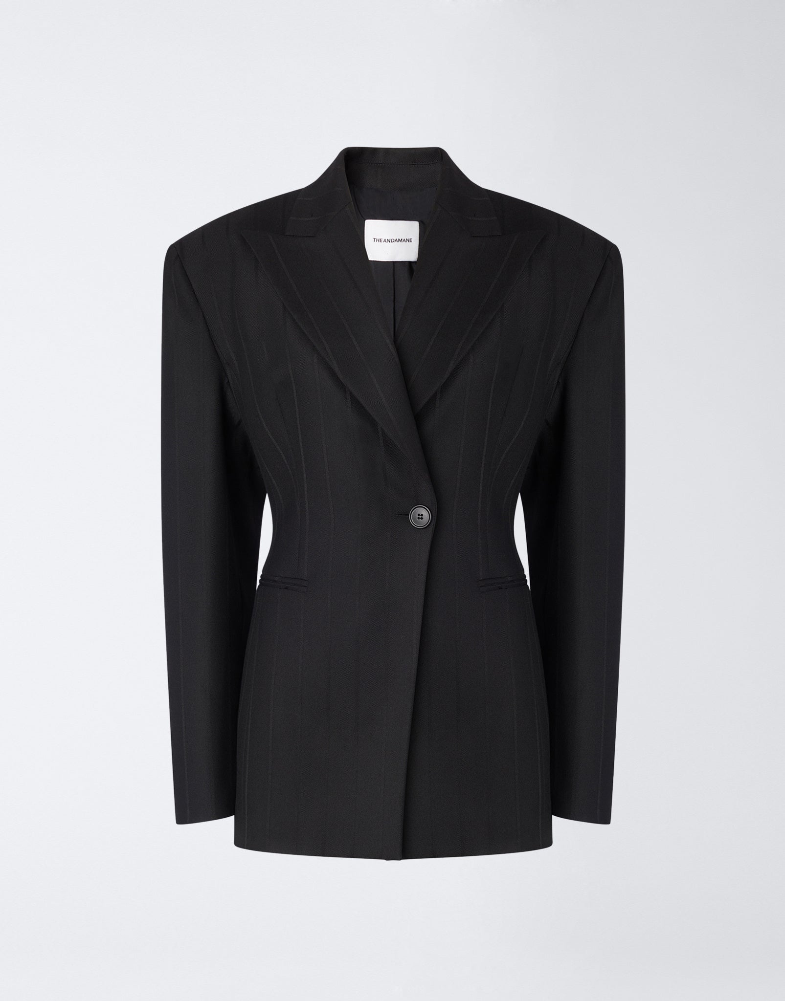 Tailored hourglass Blazer black - The Andamane
