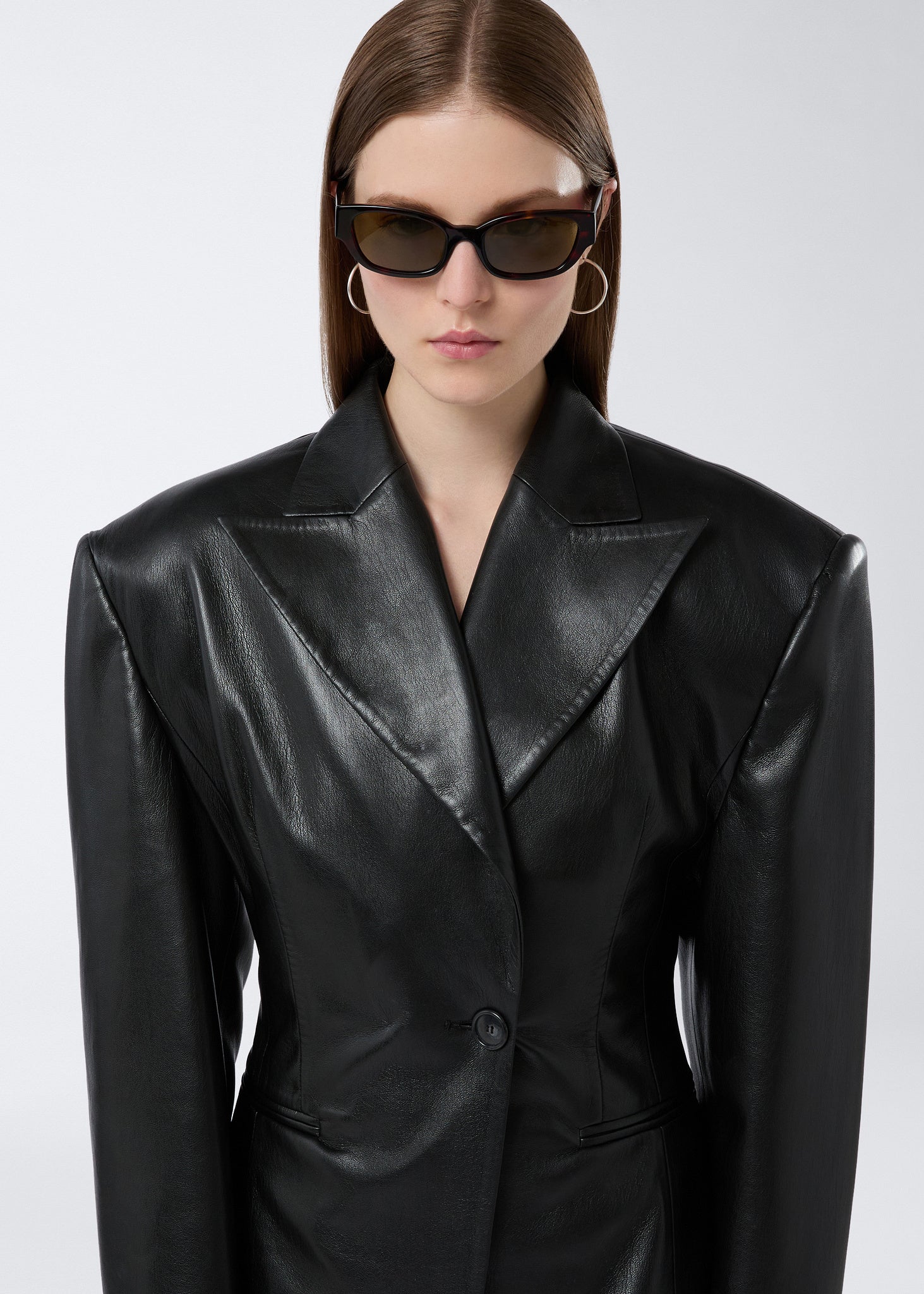 Ottavia Hourglass Blazer Black - The Andamane