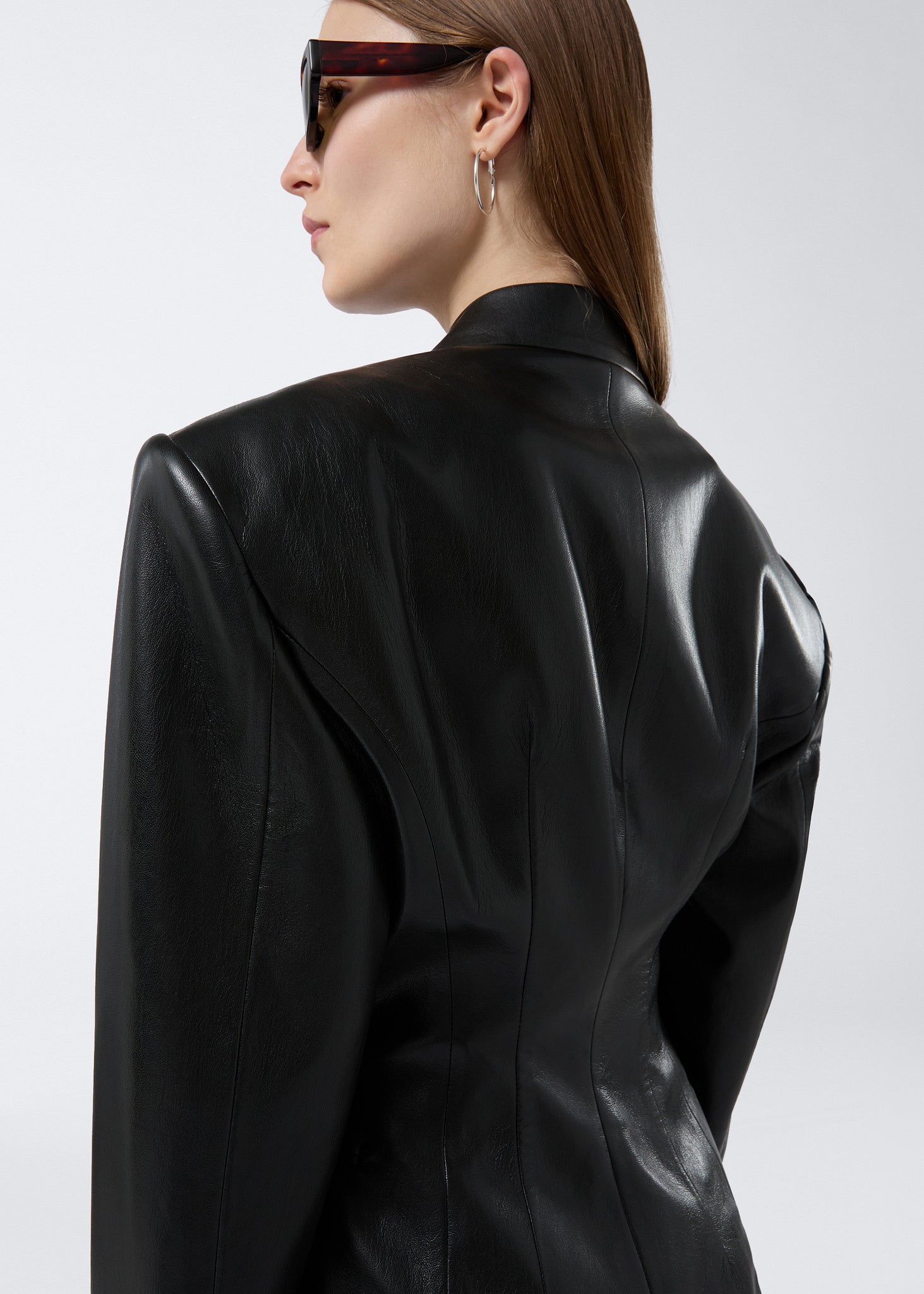 Ottavia Hourglass Blazer Black - The Andamane