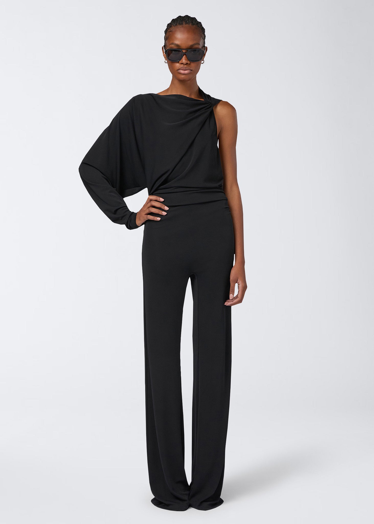 The Andamane - Black one shoulder jumpsuit