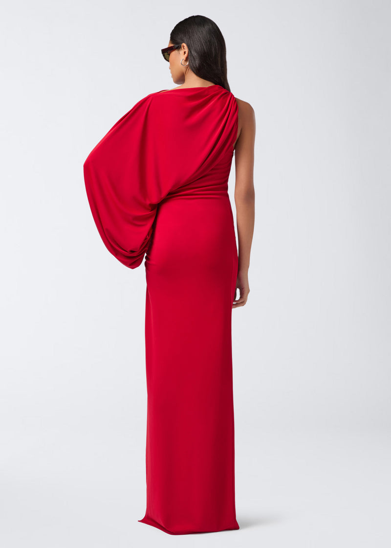 The Andamane - One shoulder maxi dress scarlet The Andamane - One shoulder maxi dress scarlet