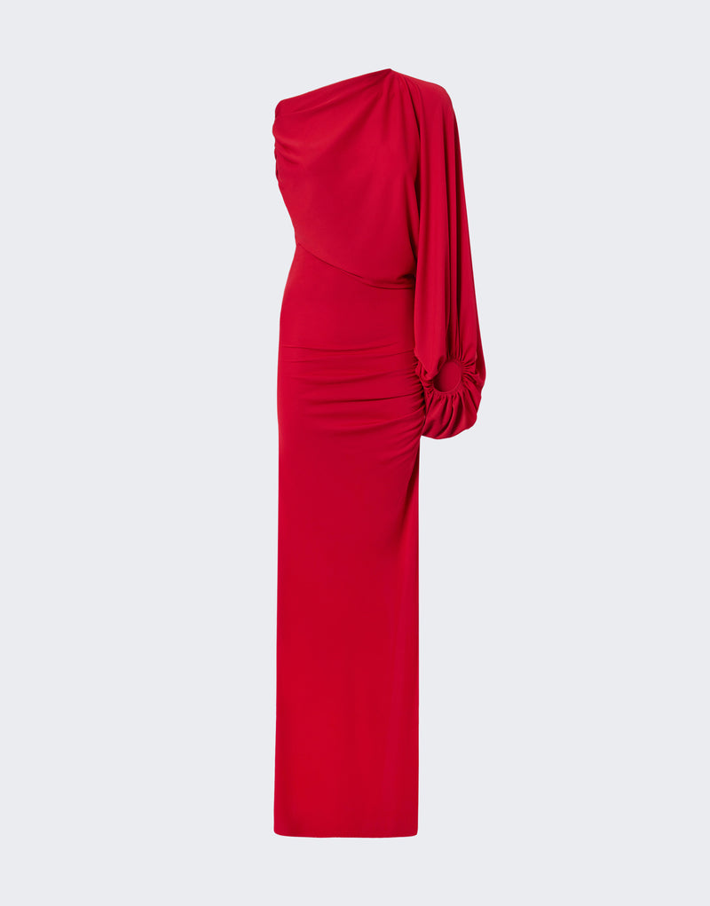 The Andamane Selene One Shoulder Maxi Dress in Red - size 38/XS The Andamane Selene One Shoulder Maxi Dress in Red - size 38/XS