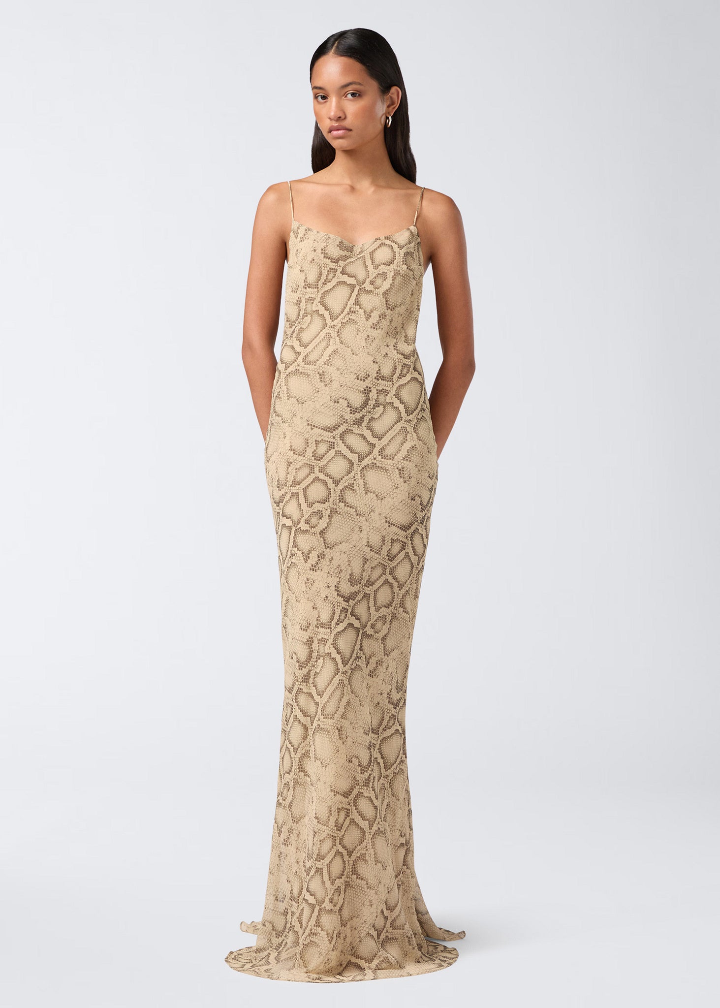 The Andamane - Slip maxi dress python