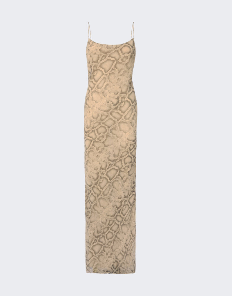 The Andamane - Slip maxi dress python The Andamane - Slip maxi dress python