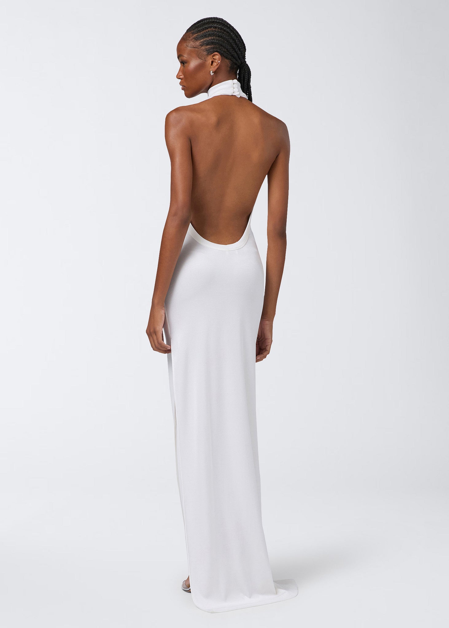 The Andamane Cleo Halterneck Maxi Dress in White - Size 40/S The Andamane Cleo Halterneck Maxi Dress in White - Size 40/S