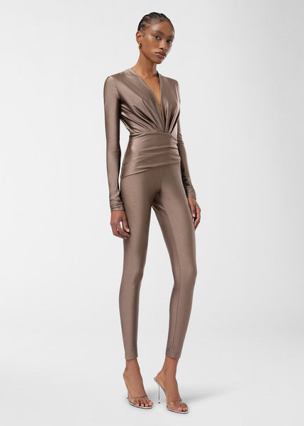 Open back jumpsuit greige | The Andamane