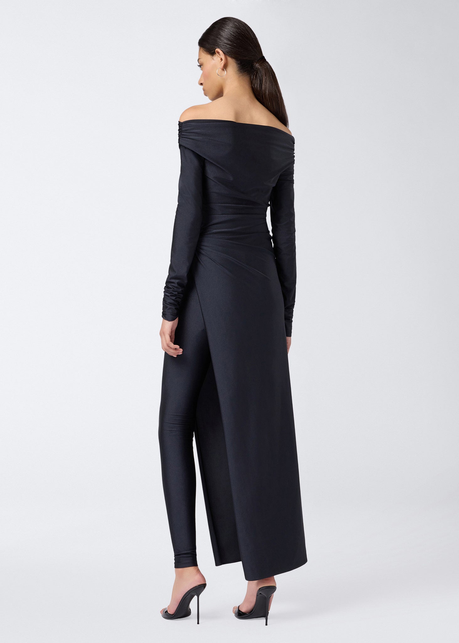 TELOPLAN テーロプラン ブラック Armin Jumpsuits Off shoulder long sleeve jumpsuit black - The Andamane